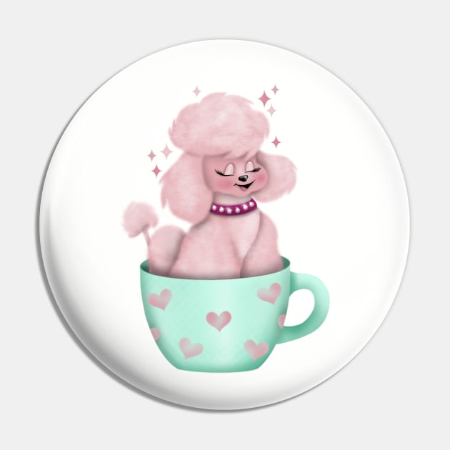 Poodle cup Pin by Manxcraft