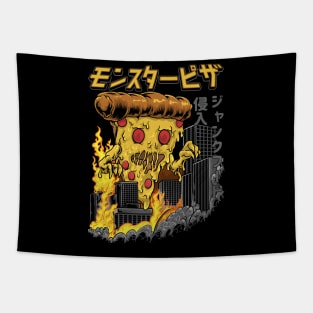 PIZZA MONSTER DESTROYED THE CITY Tapestry