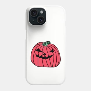 Big Red Halloween Horror Pumpkin Phone Case