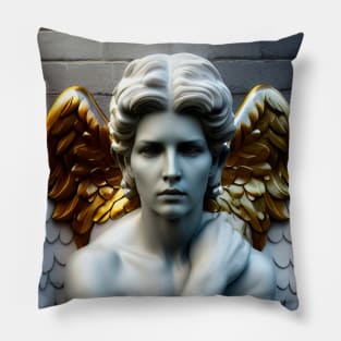 Angel from heaven holy and melancholic statue Pillow