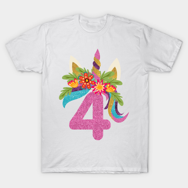 4th birthday unicorn shirt