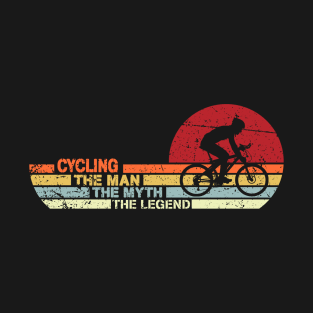 Cycling Retro style The Man Myth Legend Father day T-Shirt T-Shirt