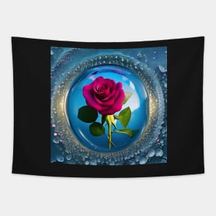 Rose in the glass ball Tapestry