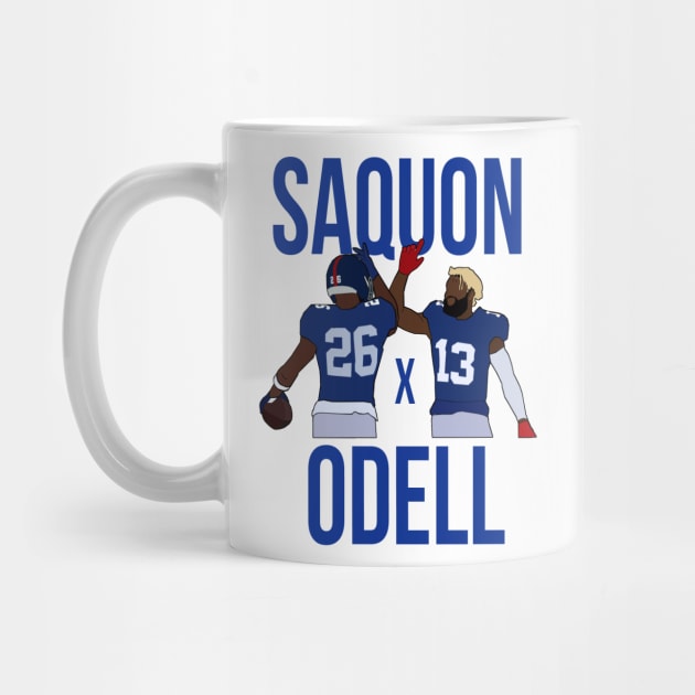 xavierjfong Saquon Barkley and Odell Beckham Jr 'saquon x Odell' - New York Giants Kids T-Shirt