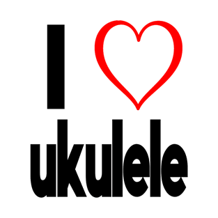 I Love Ukelele - Heart T-Shirt