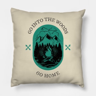 Camping Campfire Pillow