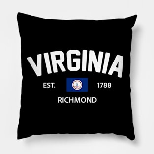 Virginia Collegiate Preppy Pillow