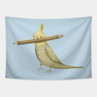 Cockatiel & Pencil Tapestry