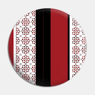 Maroon Black Pattern Pin