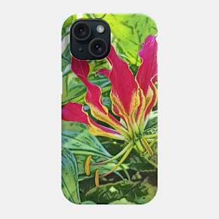 Red Fire Lily Phone Case