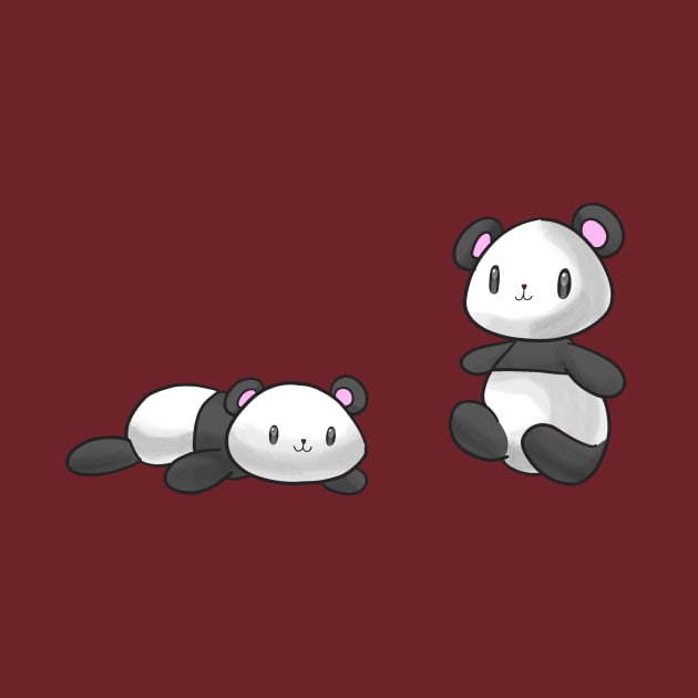 Kawaii Baby Pandas by aishiiart