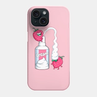 Strawberries with cream Phone Case