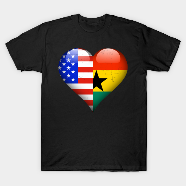 Half American Half Ghanaian - Gift for Ghanaian From Ghana - Ghanaian - T-Shirt