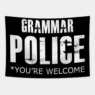 Grammar Police You're Welcome Tapestry