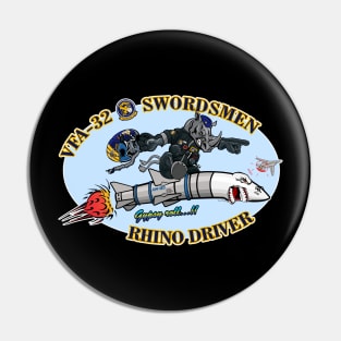 Swordsmen Rhino Nose Art Pin