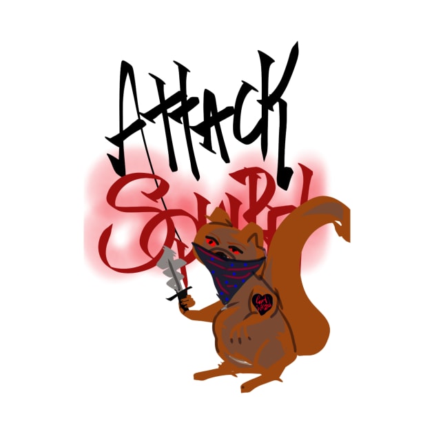 Attack Squirrel x Girl Wasted by GirlWastedCouture