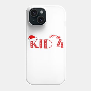 Christmas Family Name "Kid 4" Photo Design Shirt Phone Case