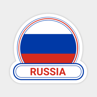 Russia Country Badge - Russia Flag Magnet