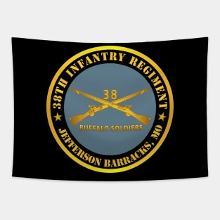 38th Infantry Regiment - Buffalo Soldiers - Jefferson Barracks, MO w Inf Branch Tapestry