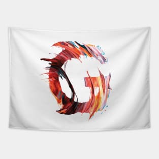 Colorful Painted Initial Letter G Tapestry