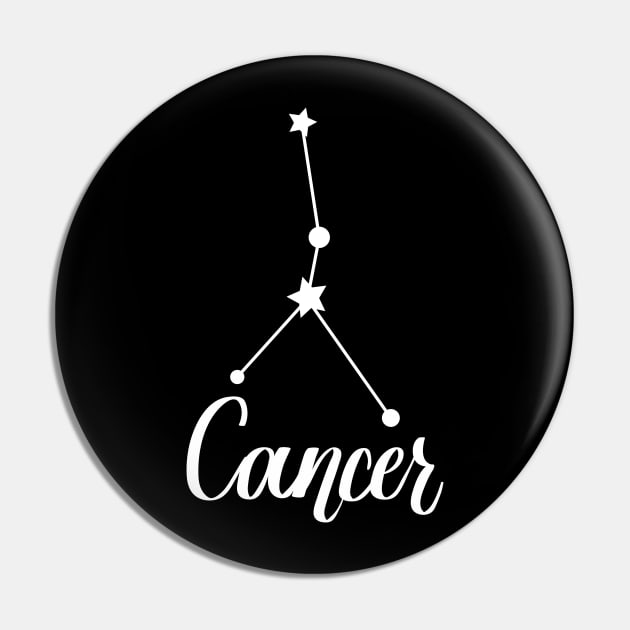 Cancer Zodiac Constellation - White Pin by Kelly Gigi