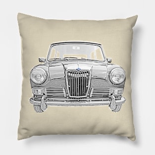 Riley Elf 1960s British classic car monochrome Pillow