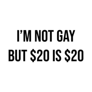 i’m not gay but $20 is $20 T-Shirt