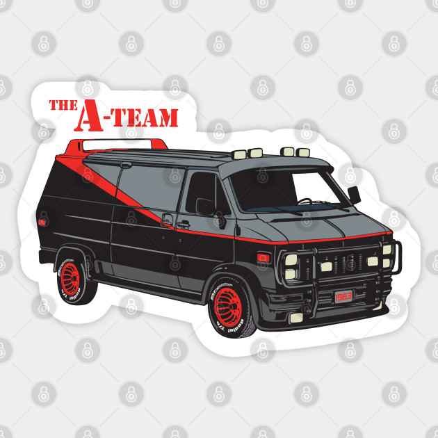 A Team Van A Team Van Sticker Teepublic - a team van decal roblox