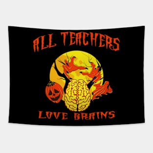 All Teachers Love Brains Tapestry