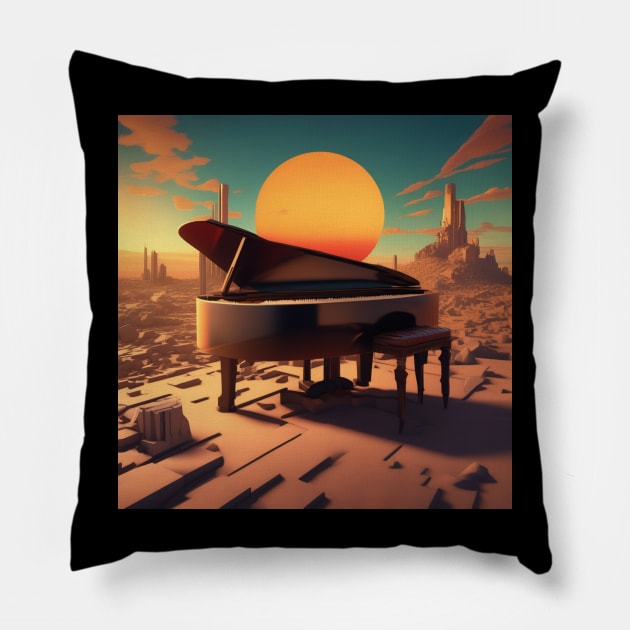 Abstract Image Including A Piano Pillow by Musical Art By Andrew