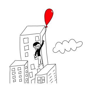 Balloon Boy in the Clouds T-Shirt