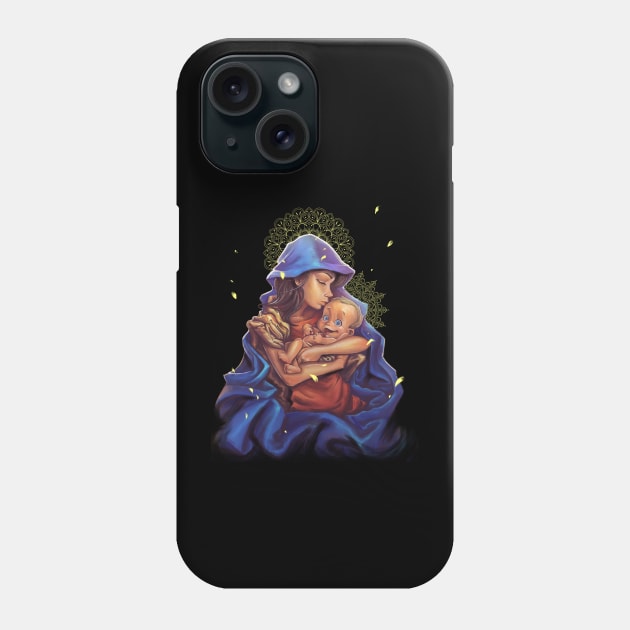 Virgin Mary and Jesus Phone Case by Lima's