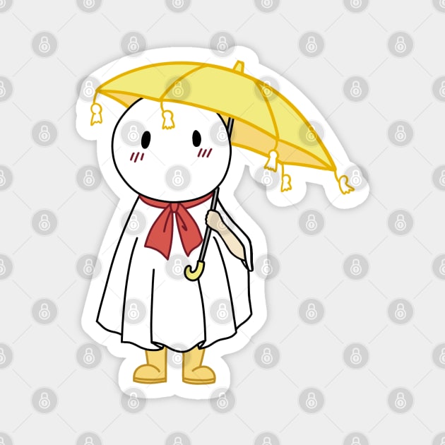 Weathering with you nagi with yellow umbrella Magnet by ballooonfish