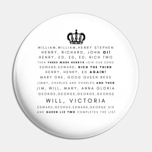 Horrible Histories - Kings and Queens Pin