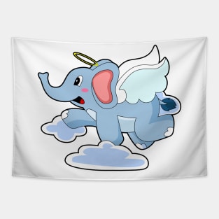 Elephant Angel Clouds Tapestry