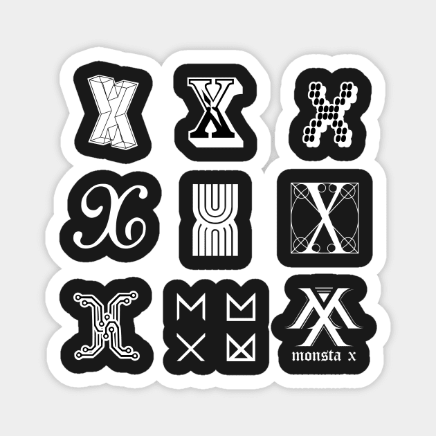 Monsta X Member X Logo Magnet by cxnq