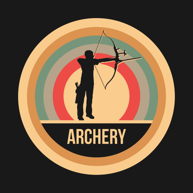 Retro Vintage Archery Gift For Archers by OceanRadar