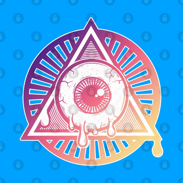 All-Seeing I ------Psychedelic Illuminati Melty Eye Symbol by DankFutura