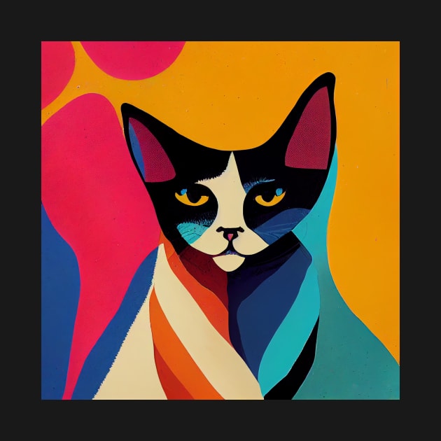 Abstract Cat by n23tees