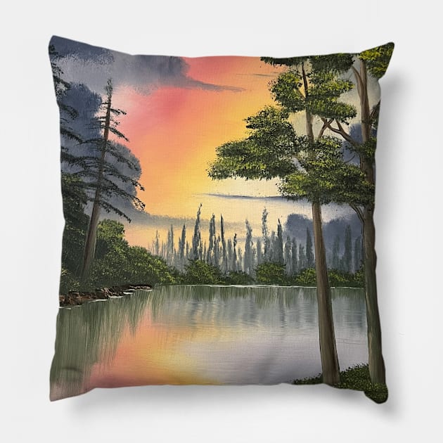 Stormy Stream Pillow by J&S mason