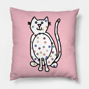 Cute Cat with Balanced Spots Pillow