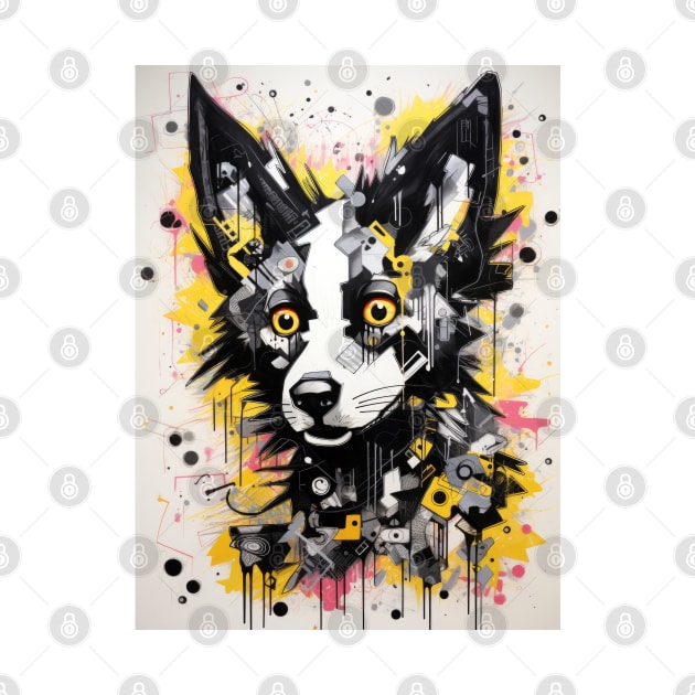 Cartoon African Wild Dog Graffiti #4 by Chromatic Fusion Studio