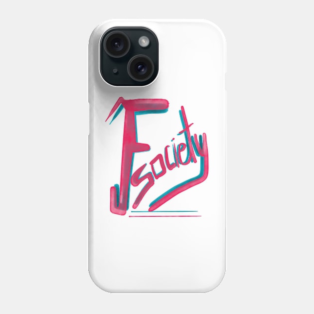 Fsociety tech graffiti Phone Case by Uwaki