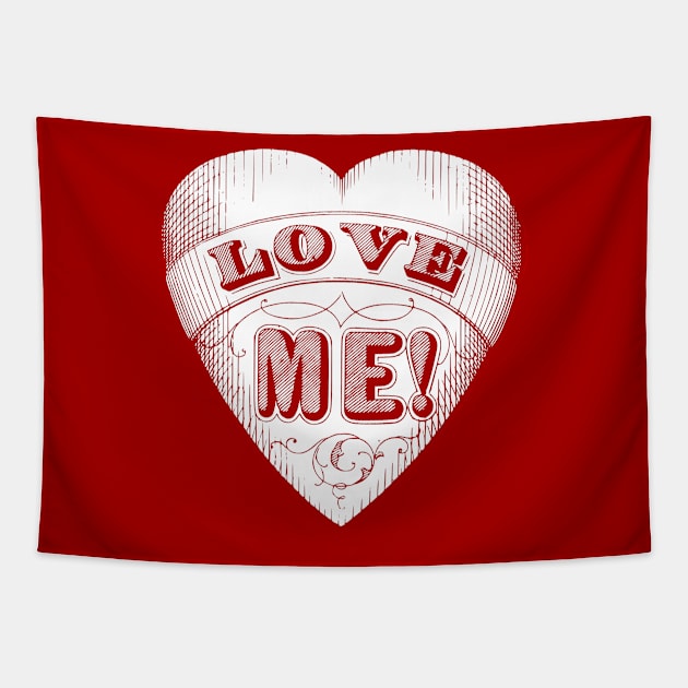 Love Me! Tapestry by Vintage Sketches