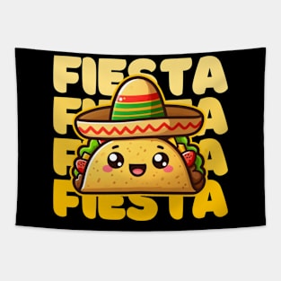 Let's Fiesta Cinco De Mayo Celebration Funny Tacos Lover Tapestry