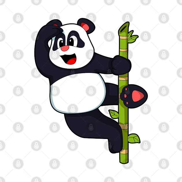 Panda with Bamboo by Markus Schnabel