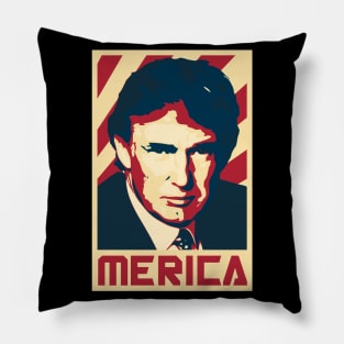 Donald Trump Merica Retro Propaganda Pillow