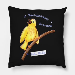 Sweet Yellow Warbler Pillow