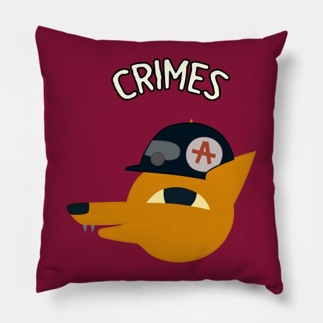 Night in the woods Gregg Crimes Pillow by MigiDesu