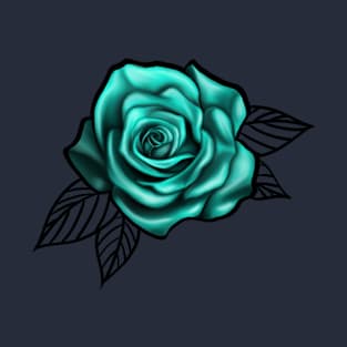 Turquoise rose Art Print T-Shirt